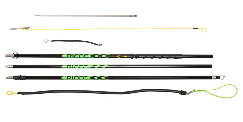 Riffe Mamba 9ft 3 Piece Roller Polespear with Travel Case